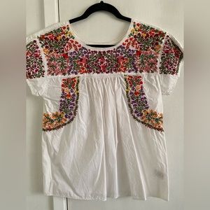 Madewell embroidered top